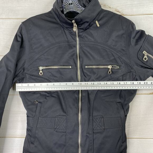 Marker Jacket Womens 12 Black Snow Full Zip Riding Aqua Guard Stretch Zip - Picture 5 of 13
